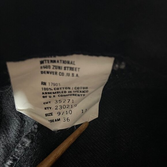 Vintage Rockies USA High Rise Black Denim Western Jeans Size 9/10 Bareback - Picture 5 of 9